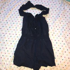 Blue Halter Romper